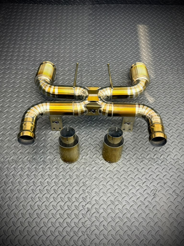 MCLAREN 720S V8 TWIN-TURBO M840T "ELITE" CATBACK EXHAUST TITANIUM ANODIZED GOLD