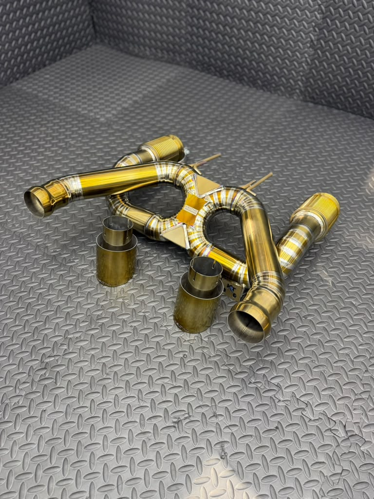 MCLAREN 720S V8 TWIN-TURBO M840T "ELITE" CATBACK EXHAUST TITANIUM ANODIZED GOLD