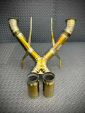 MCLAREN 750S V8 TWIN-TURBO M840T "ELITE" CATBACK EXHAUST TITANIUM ANODIZED GOLD